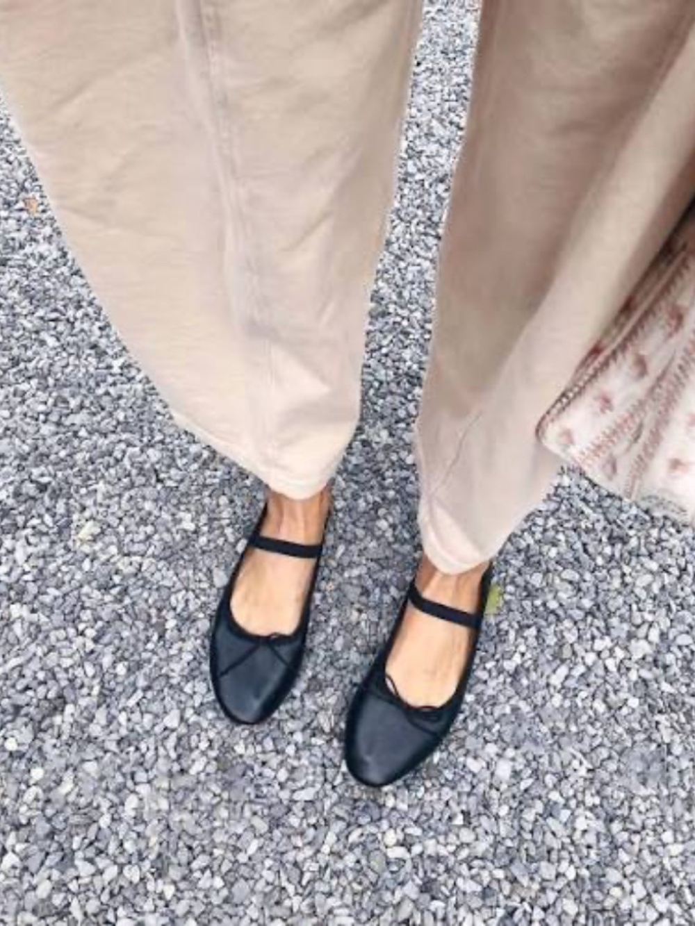 Loeffler Randall Leonie Black Leather Ballet Flats